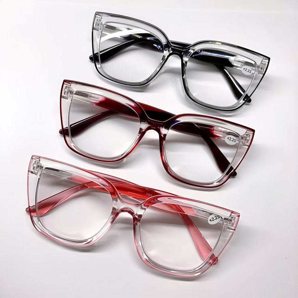 Óculos de Leitura com grau pra Perto Feminino New Collection Armações grande transparentes
