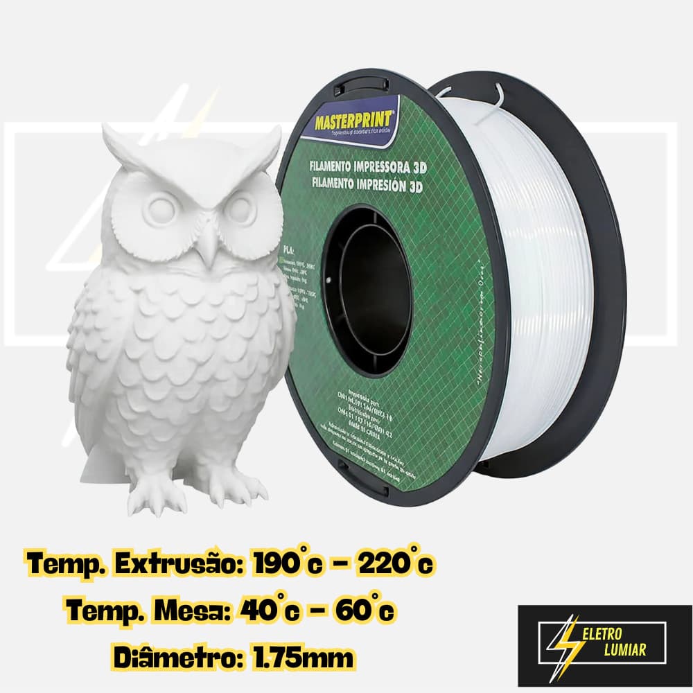 Filamento PLA / PETG MasterPrint Premium 1kg - 1.75mm Impressora 3D