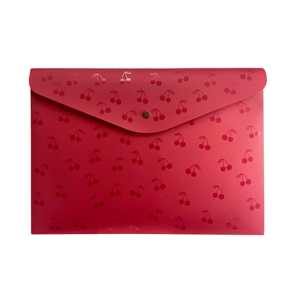 Envelope plástico com botão A4 Aromas Cherry 0015.01 Dello