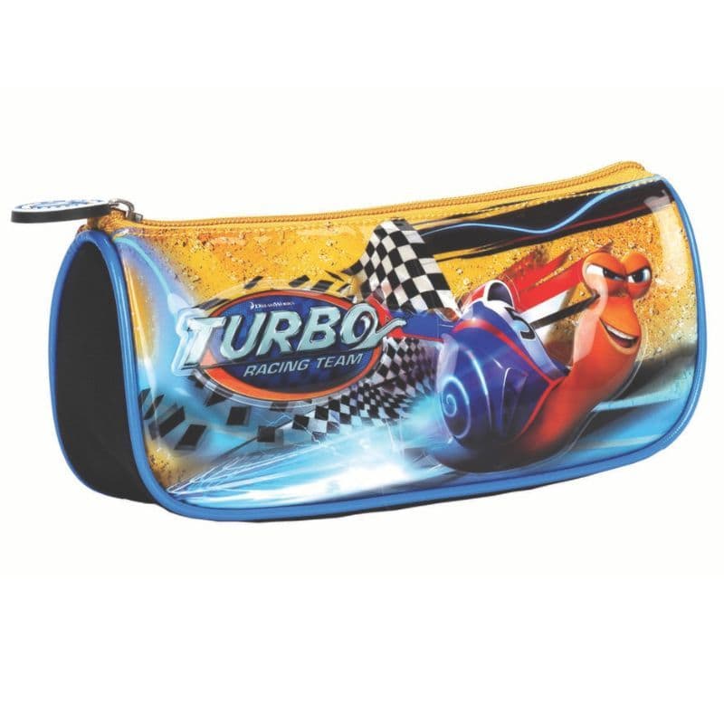 Estojo Escolar Infantil Turbo Racing Creche Prezinho Estampado Amarelo Azul Seanite