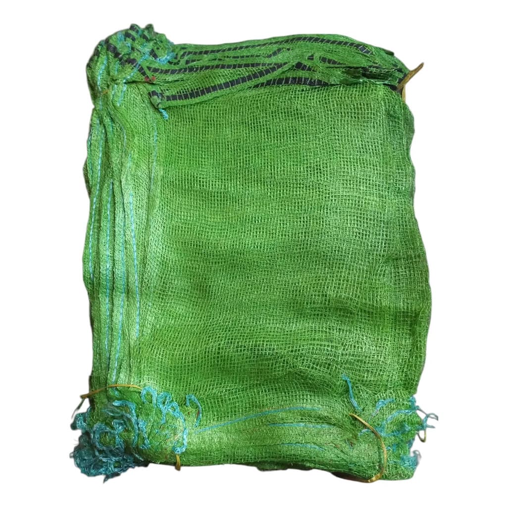 100 Un Saco Raschel 52cm X 72cm Verde Reforçado Hortifruti