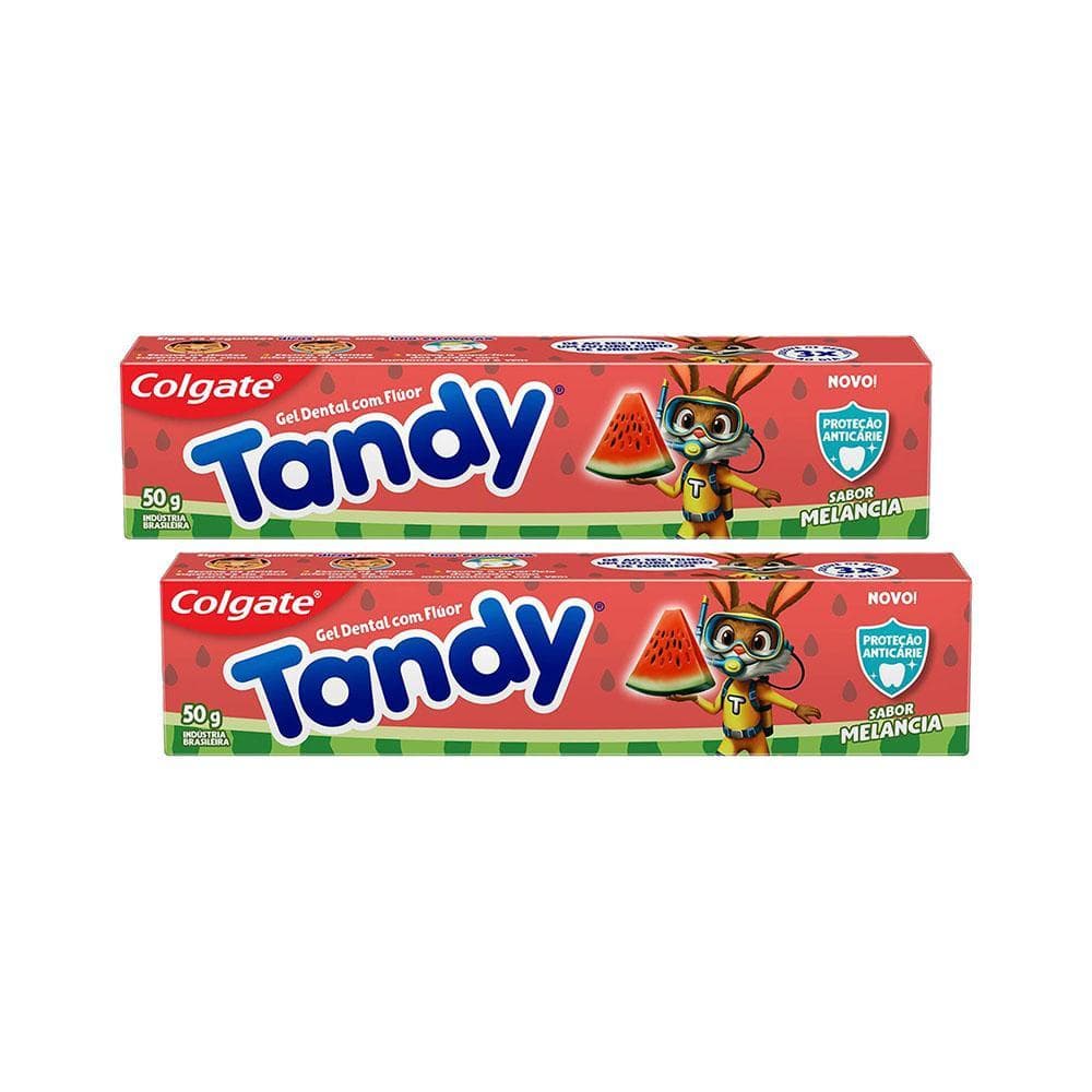 Kit 2 Cremes Dentais Infantil Colgate Tandy Melancia 50g