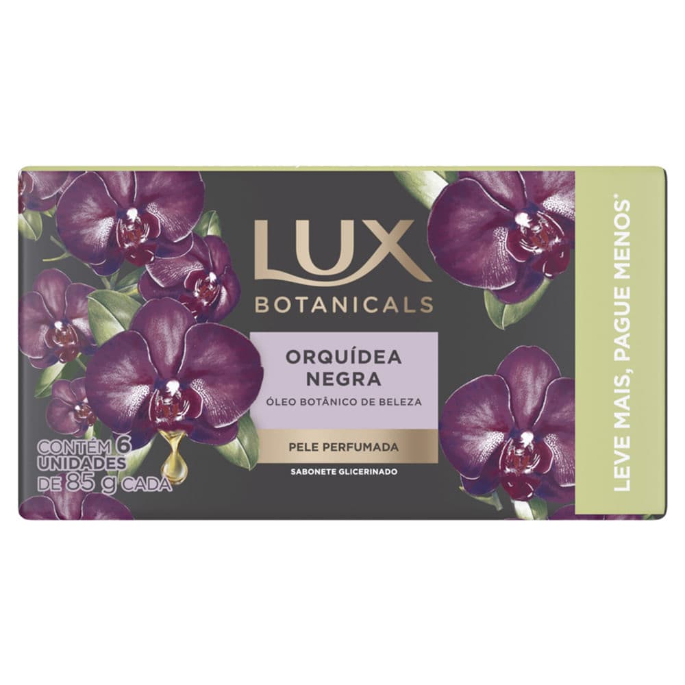 Sabonete em Barra Lux Botanicals Orquídea Negra com 6 Unidades de 85g cada