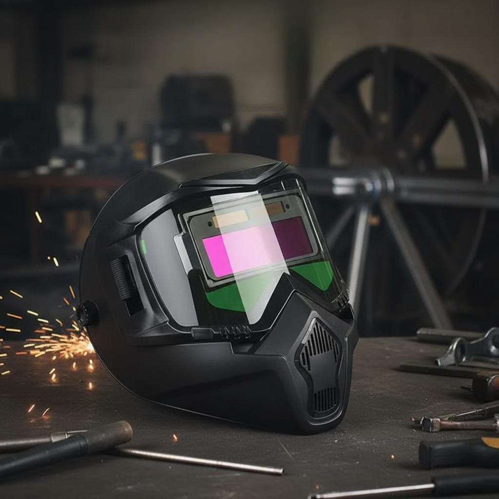 Máscara De Soldagem Automática Profissional Com Lentes De Filtro De Luz , Anti-Reflexo Para Soldadores ANJIN.B