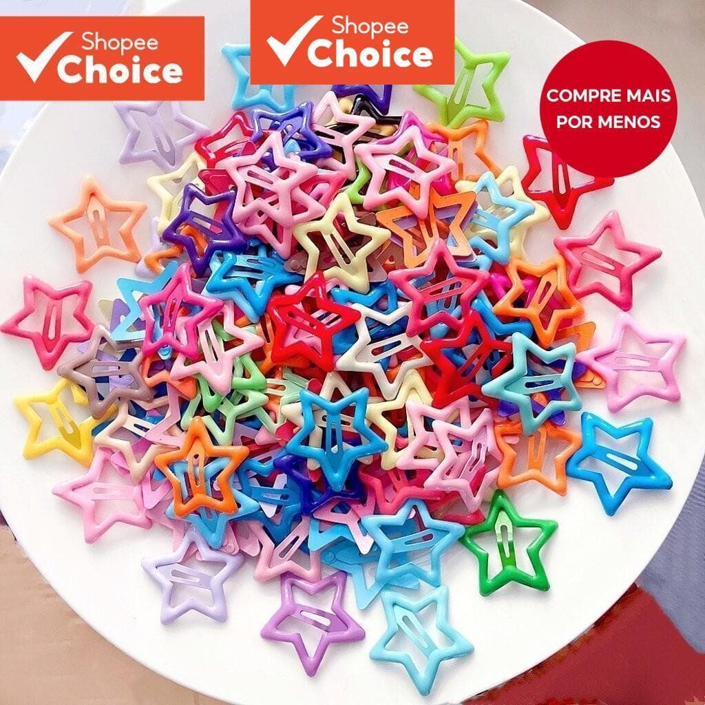 Grampos De Cabelo Estrela Y2K-28 Peças De Laterais Fofos Presilhas Infantis Para Meninas