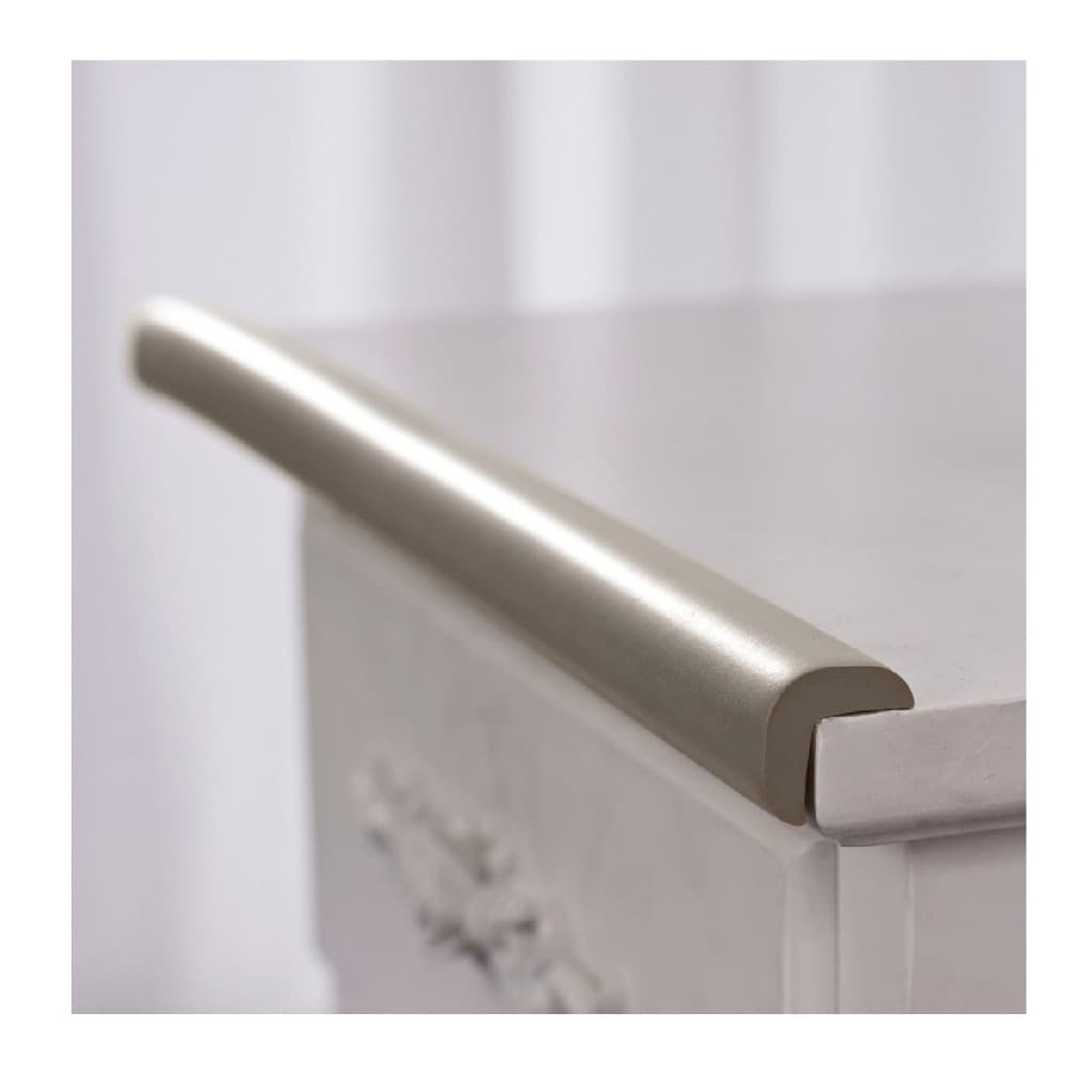 Kit 4 Metros Protetor Quina Mesa Vidro Canto Borda Cantoneira Protege Cabeca Bebe Impacto Macio