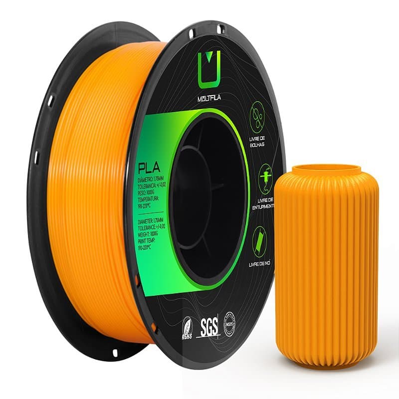 Filamento MultFila Impressora 3D PLA Laranja 1kg