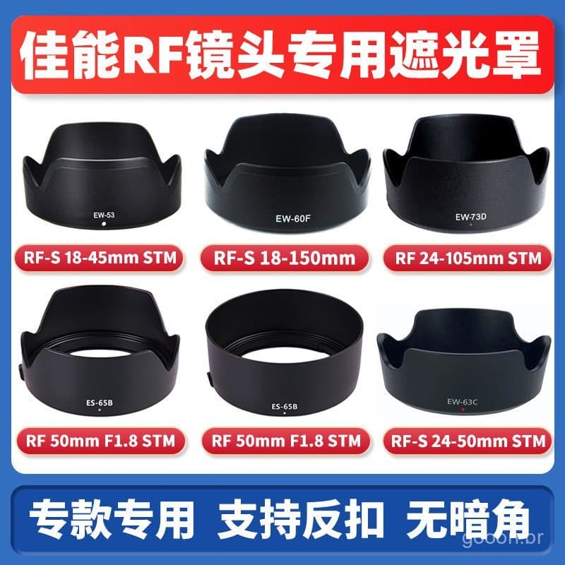 Novo produto adequado para o para-sol da lente Canon RF-S 18-45 18-150 RF50mm1.8 STM R50 R5 R6 R7R10