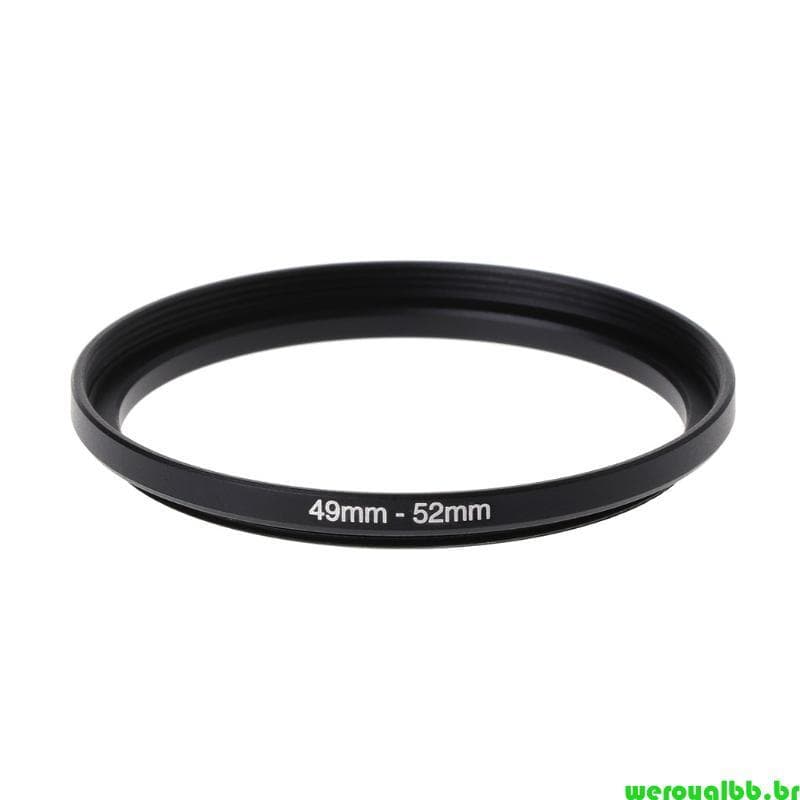 weroyalbb 49mm A 52mm Metal Step Up Anéis Adaptador Lente Filtro Câmera Ferramenta Acessórios