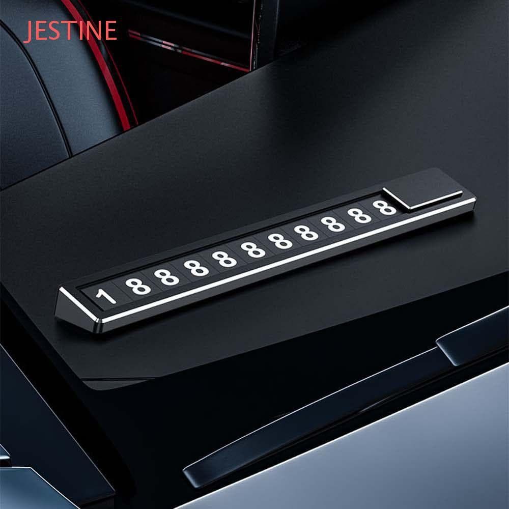 JESTINE Placa De Número De Telefone Sinal De Parada De Estacionamento Acessórios De Estilo De Carro Textura Suprimentos 