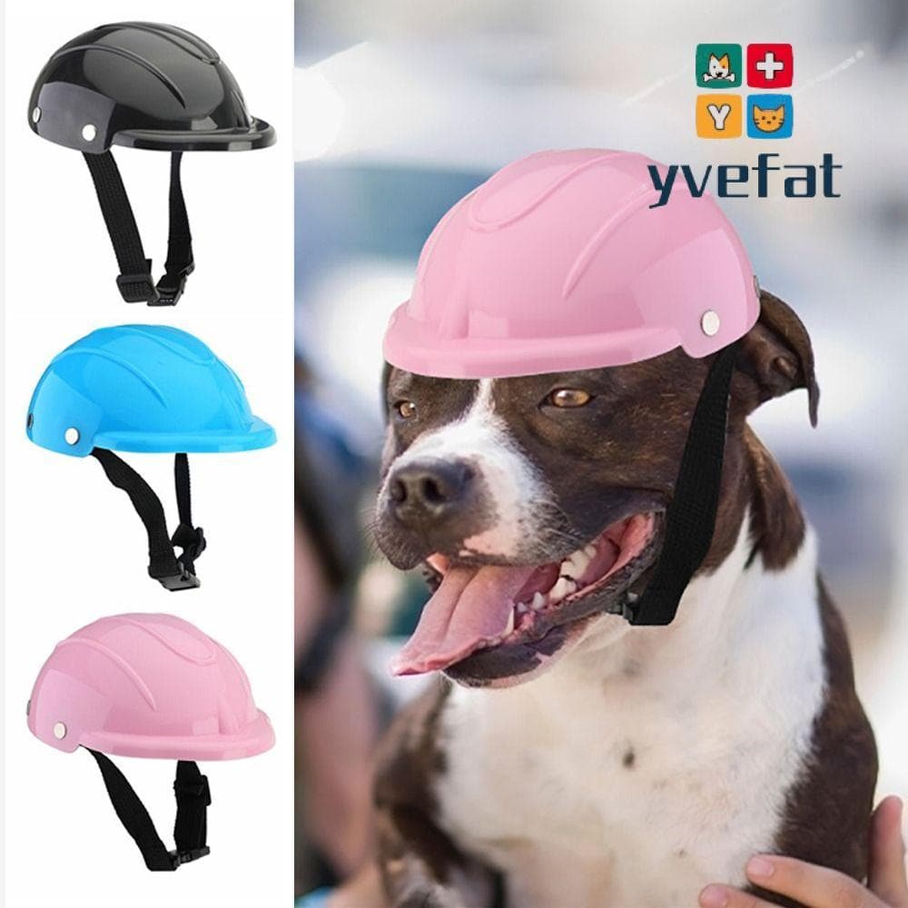 Capacetes Para Cães De Estimação YVEFAT , Capacete De Motocicleta Animais De Cor Sólida De Plástico Ajustável De Locomot