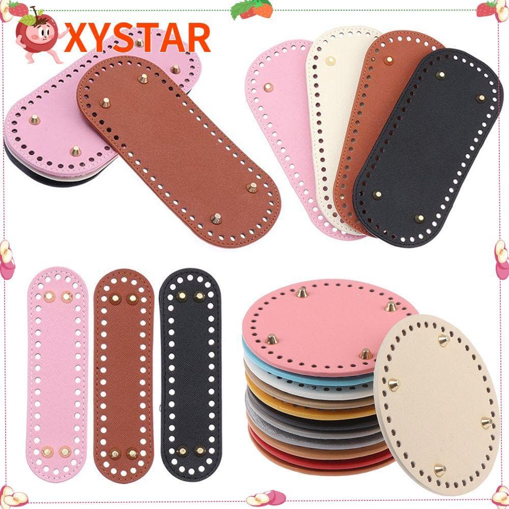 XYSTAR Bolsa Longa Material Inferior De Crochê Oval DIY Couro PU