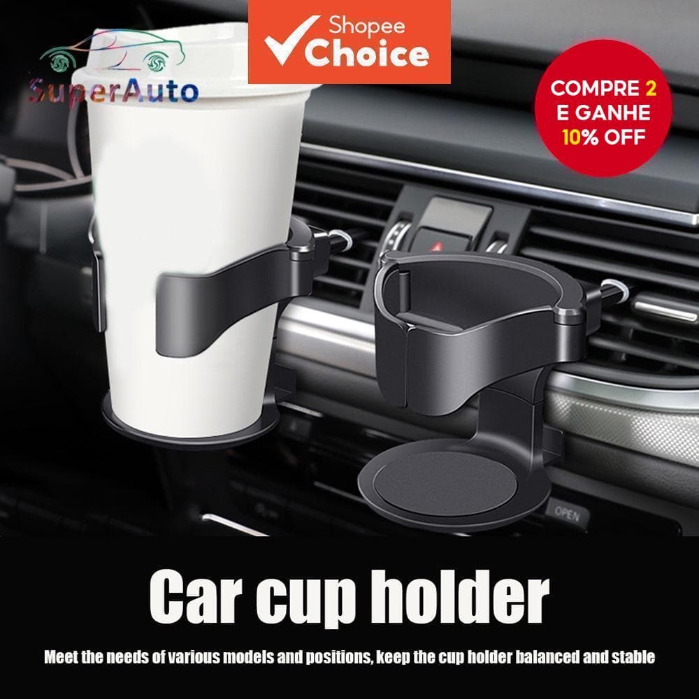 Cinzeiro suporte para copo multifuncional para ventilação de carro - suporte para bebidas e água no carro.
