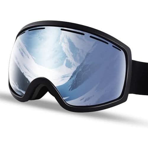 Óculos De Esqui Sem Moldura Anti-Nevoeiro À Prova De Vento Design OTG Snowboard UV400 Bloco Olhos Proteger Lente Adulto 