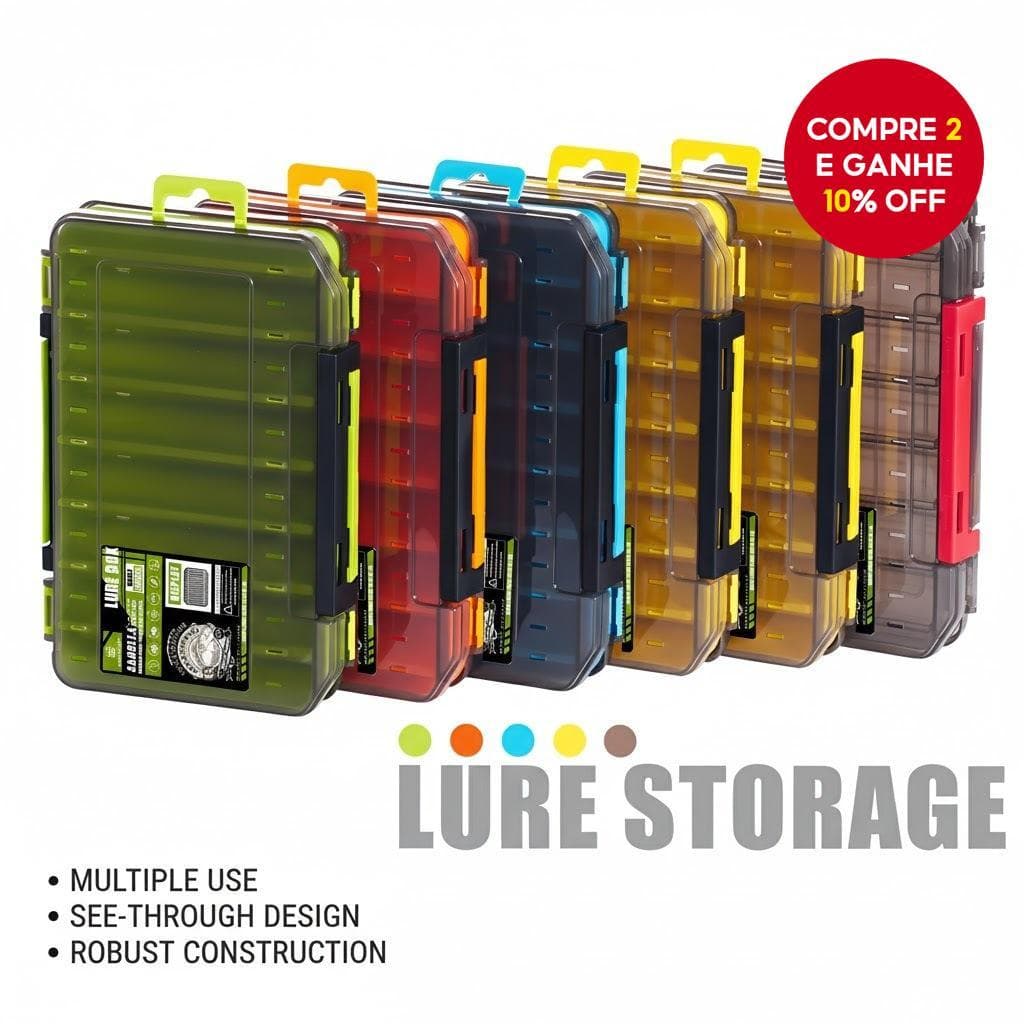 1 Caixa De Equipamento De Pesca Dupla Face , Portátil , Resistente À Pressão E A Quedas Para Armazenar Isca