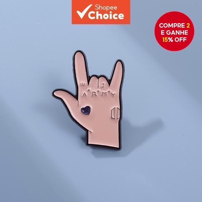 JungKook Mão Tatuagem Exército Esmalte Pinos Gesto Broche Álbum De Música Pin Lapela Emblemas Jóias Presente Para Fãs