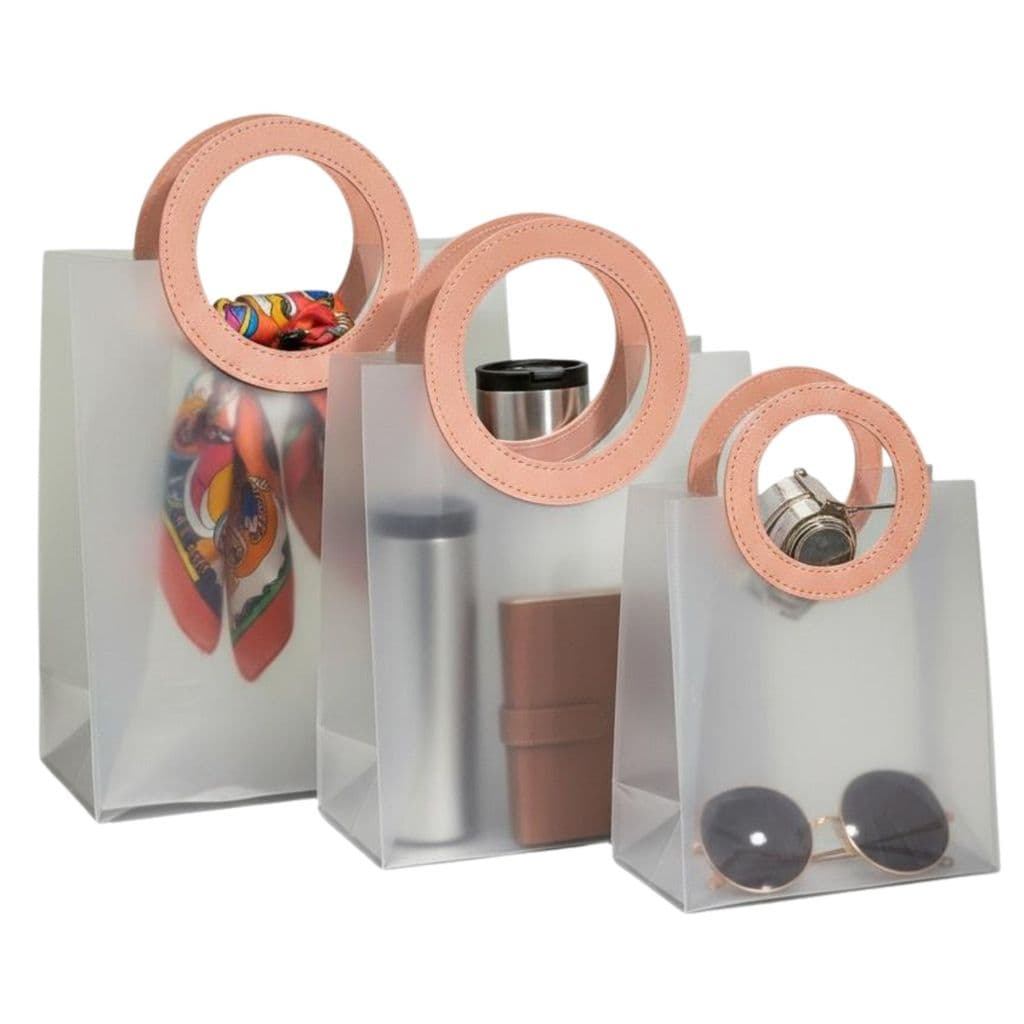 Kit 10 Sacolas Bolsas de Presente Foscas Alça Redonda (3 tamanhos)