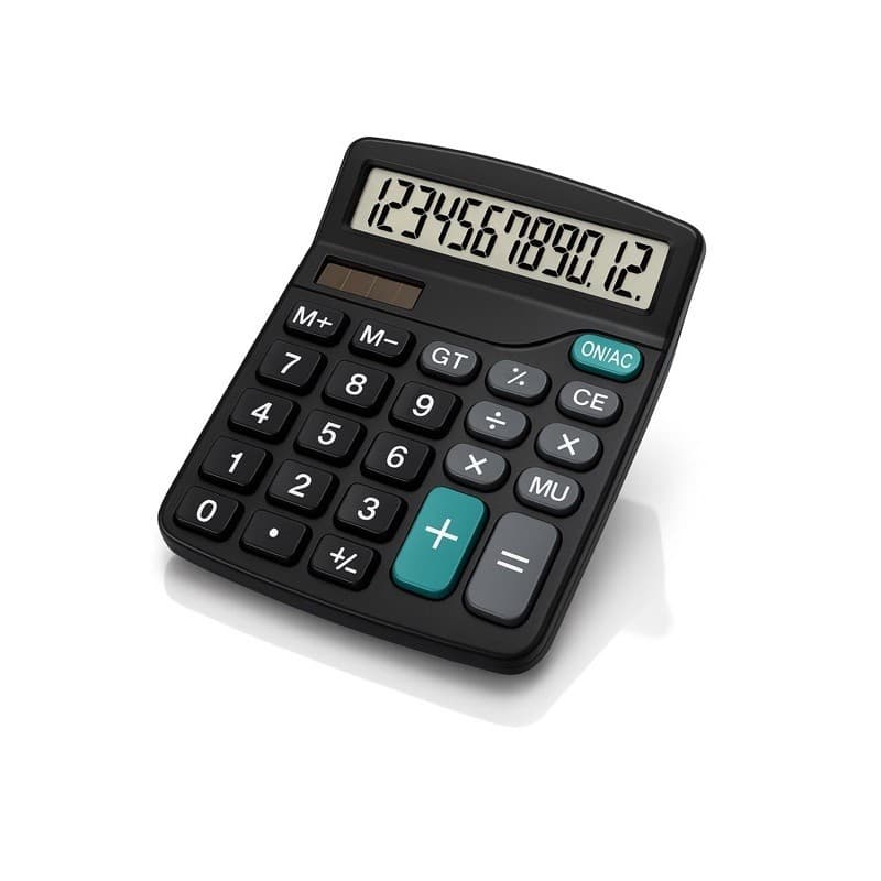 Calculadora De Mesa Escritório Display 12 Dígitos Simples de Mão Kk-837b Eletrônica Comercial