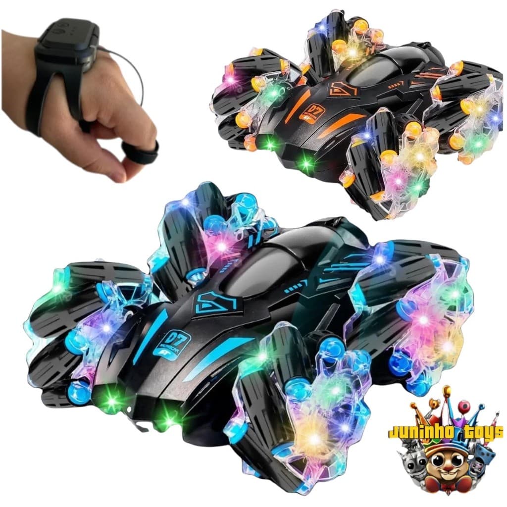 Carro Super Drift 360º Recarregável Controle Remoto e Sensor de Mão