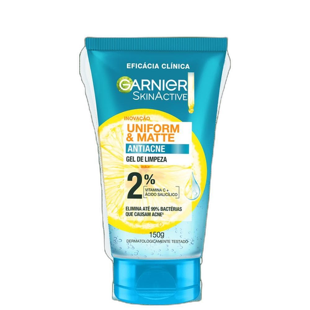 Garnier SkinActive Uniform & Matte Antiacne - Gel de Limpeza Facial 150g