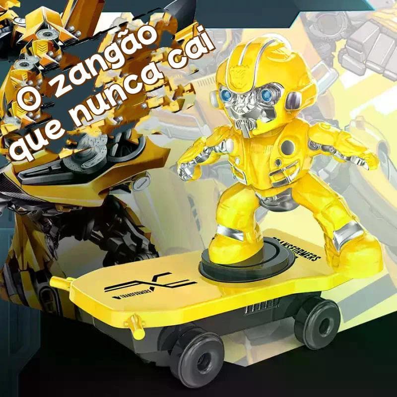 Brinquedo Elétrico De Música Bumblebee Com Rotação Automática Carro Flip