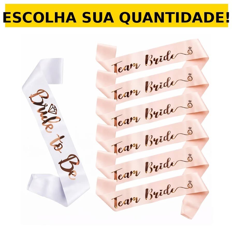 Faixas Despedida de Solteira Chá Lingerie Bride to Be Noiva Noivado Solteiro Faixa Team Bride