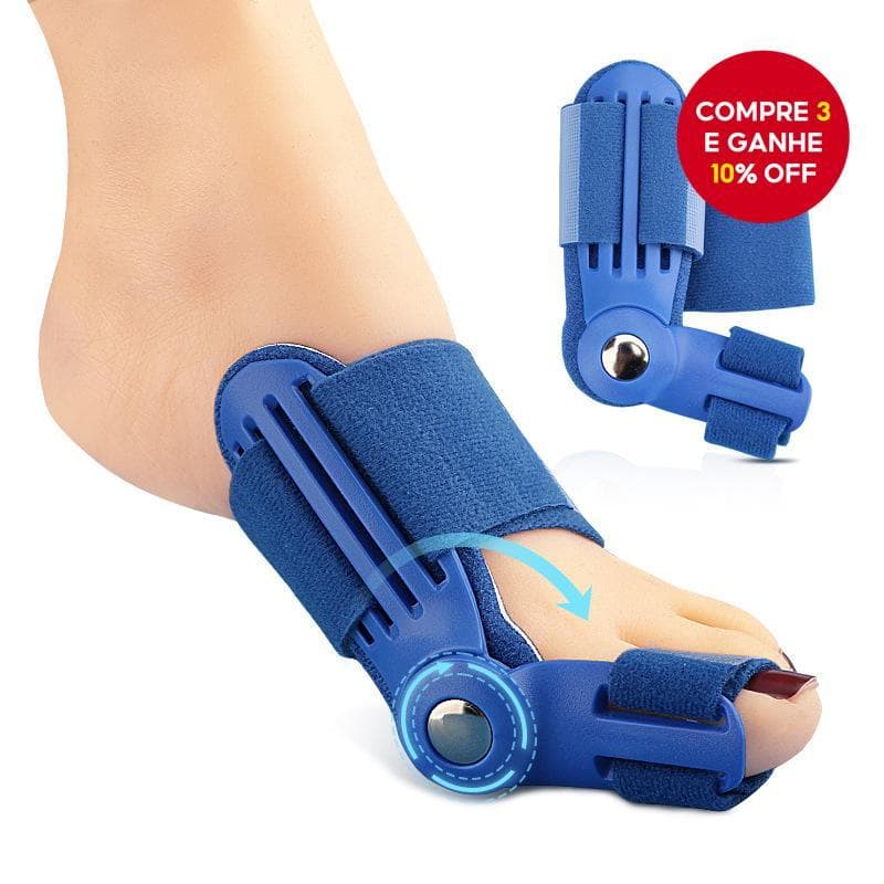 Correção de Joanetes Ajustável Dia e Noite, Separador de Dedos em Talas, Endireitador de Dedão para Valgo e Alívio da