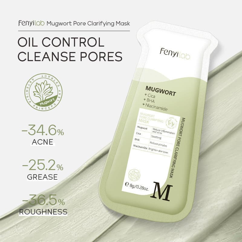 FENYI LAB Artemisia Mud Mask 8g Máscara Facial Folha de produtos para cuidados com a pele Máscara de comércio exterior