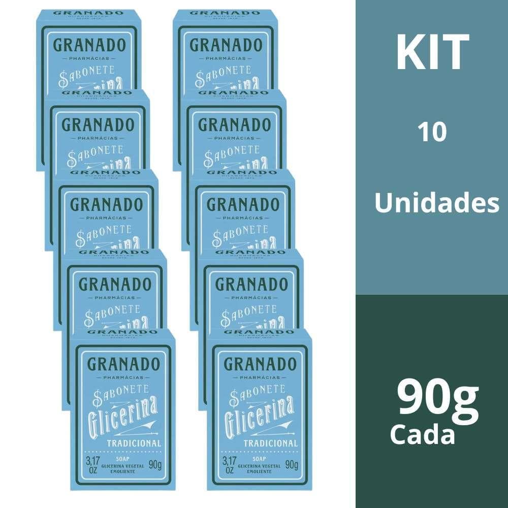 kit 10 Unidades Sabonete Granado Glicerina Tradicional 90G