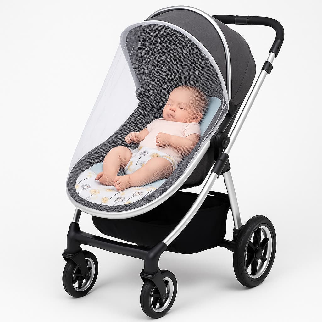 Mosquiteiro Carrinho Tela Bebe Proteção Contra Insetos 1,00m X 1,20m