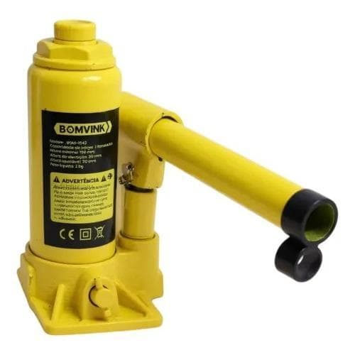 Macaco Hidráulico Tipo Garrafa com Alavanca - 2 a 6 Toneladas Alta Resistência