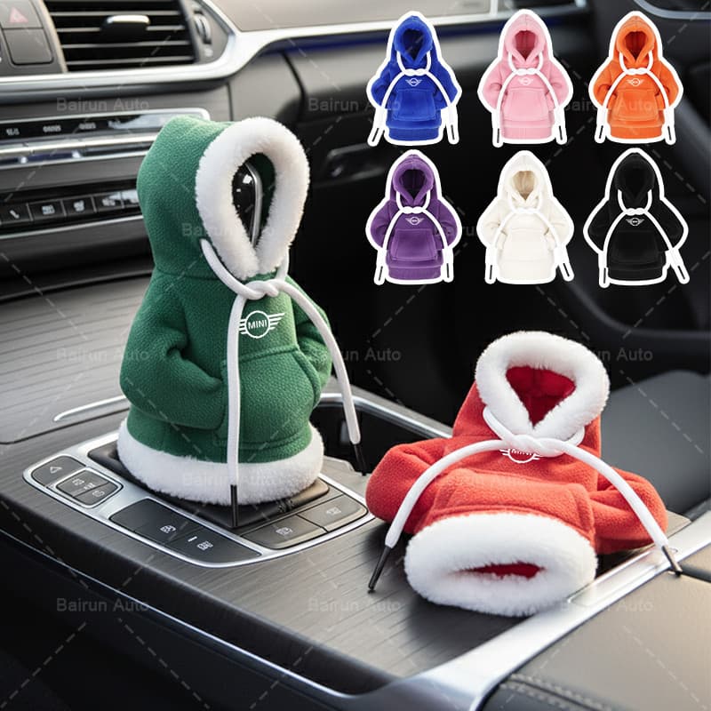 1 Pçs Mudança De Engrenagem Do Carro Aconchegante Hoodie Alavanca Mão Proteger Capa Para Mini Cooper Um S R50 R53 R56 R6