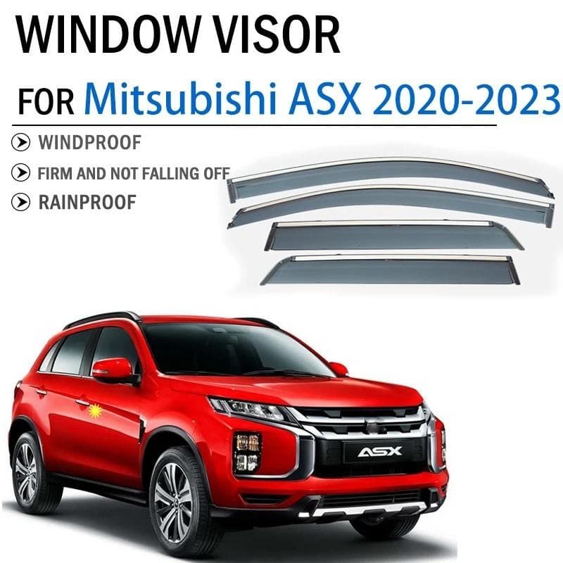 2020-2023 Para Mitsubishi ASX Janela Viseira Defletor Viseiras Sombra Sol Chuva Guarda Fumaça Capa Escudo Toldo Guarniçã