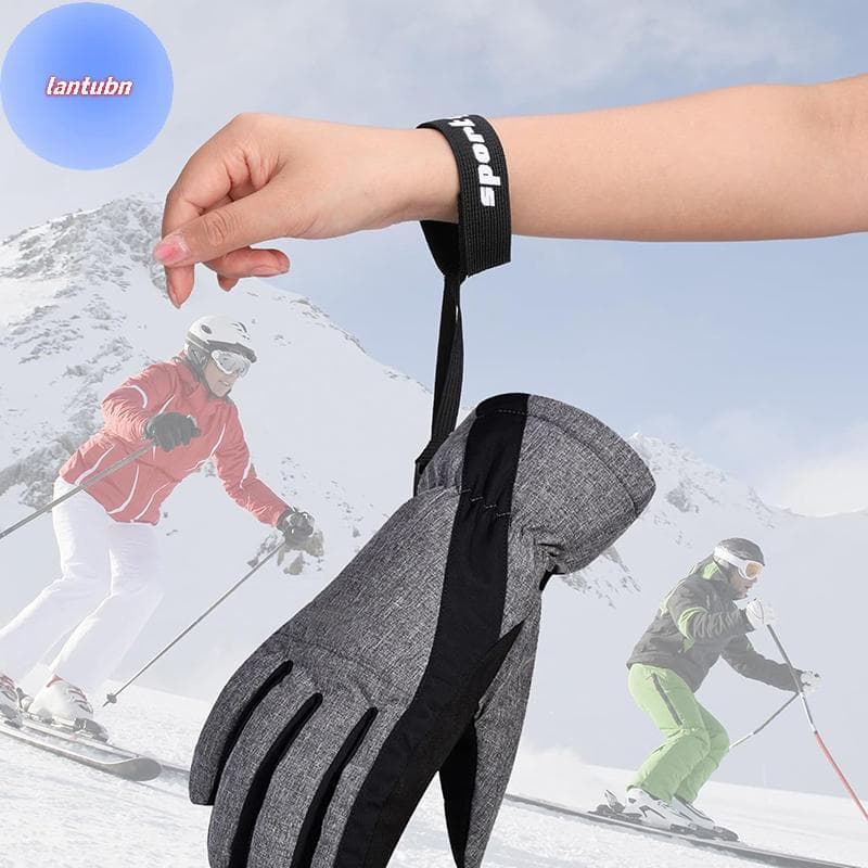 LANTUBN 2 Pçs Tiras De Pulso Elásticas Para Luvas De Esqui Luva Ajustável Chumbo Homens E Mulheres Esporte Anti-Perda Ci