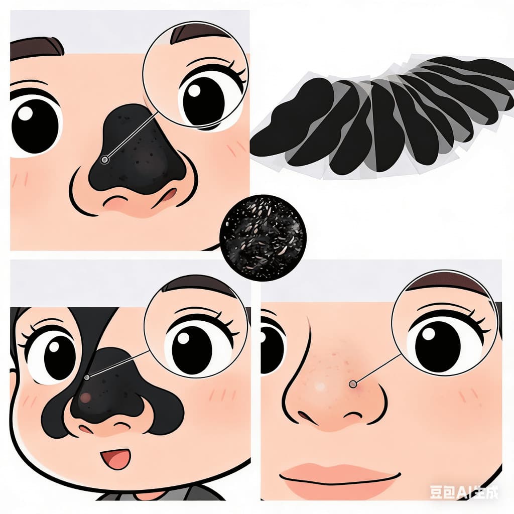 Kits De Adesivos Pasta De Nariz De Limpeza Profunda Carvão De Bambu , Tirar Cravo Ponto Nasal ANJIN