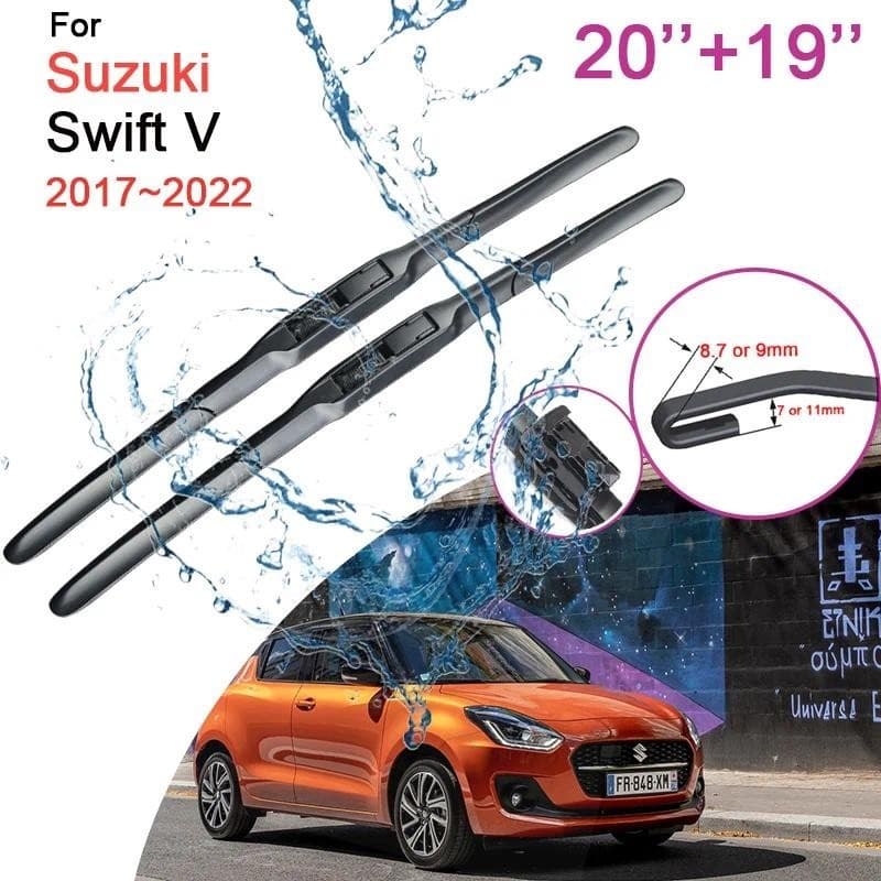 Lâminas De Limpador De Para-Brisa Dianteiro De Carro , Suzuki Swift V 2017 2018 2019 ~ 2022 , Modelos De Borracha Sem Mo