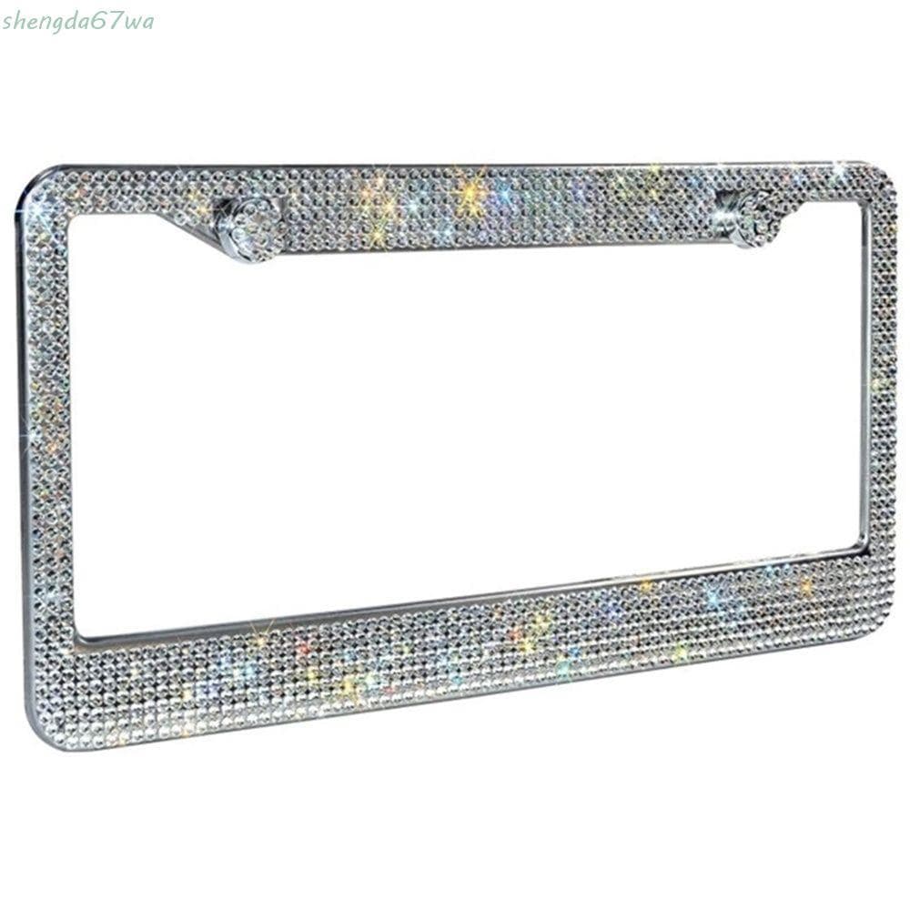 SHENGDA Placa De Quadro De Carro Acessórios Para Canadá Strass Cristal De Aço Inoxidável Caminhão Dos Eua