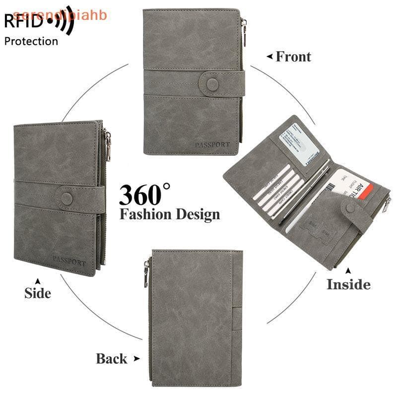[serendipiahb] Mulheres Homens PU RFID Capa Para Passaporte Protetor De Multi-Função Carteira De Cartão De Identificação