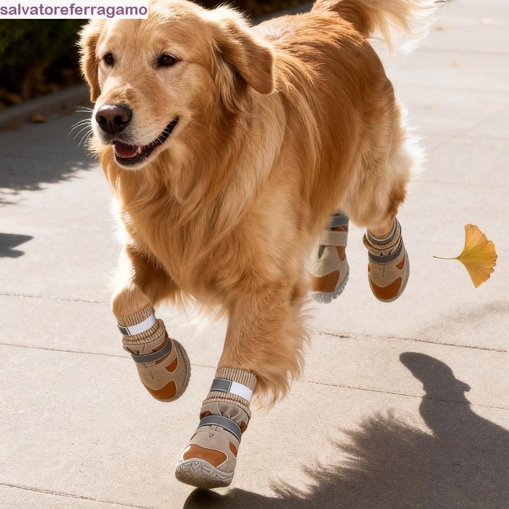 Sapatos Antiderrapantes Para Cães SALVATOREFERRAGAMO , Botas De Inverno Resistentes Ao Desgaste De Cano Alto , De Neve Q