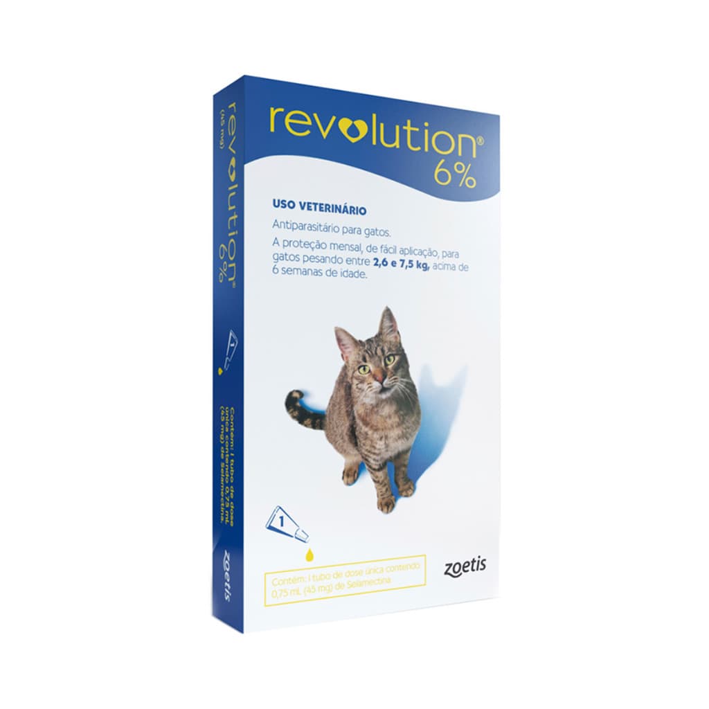 Revolution 6% para Gatos de 2,5 a 7,5 kg 1 Pipeta - Zoetis