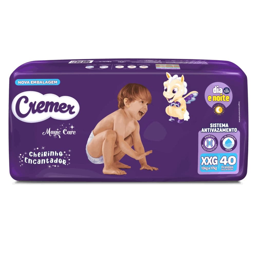 Fralda Descartável Cremer Magic Care Hiper XXG 40 Tiras