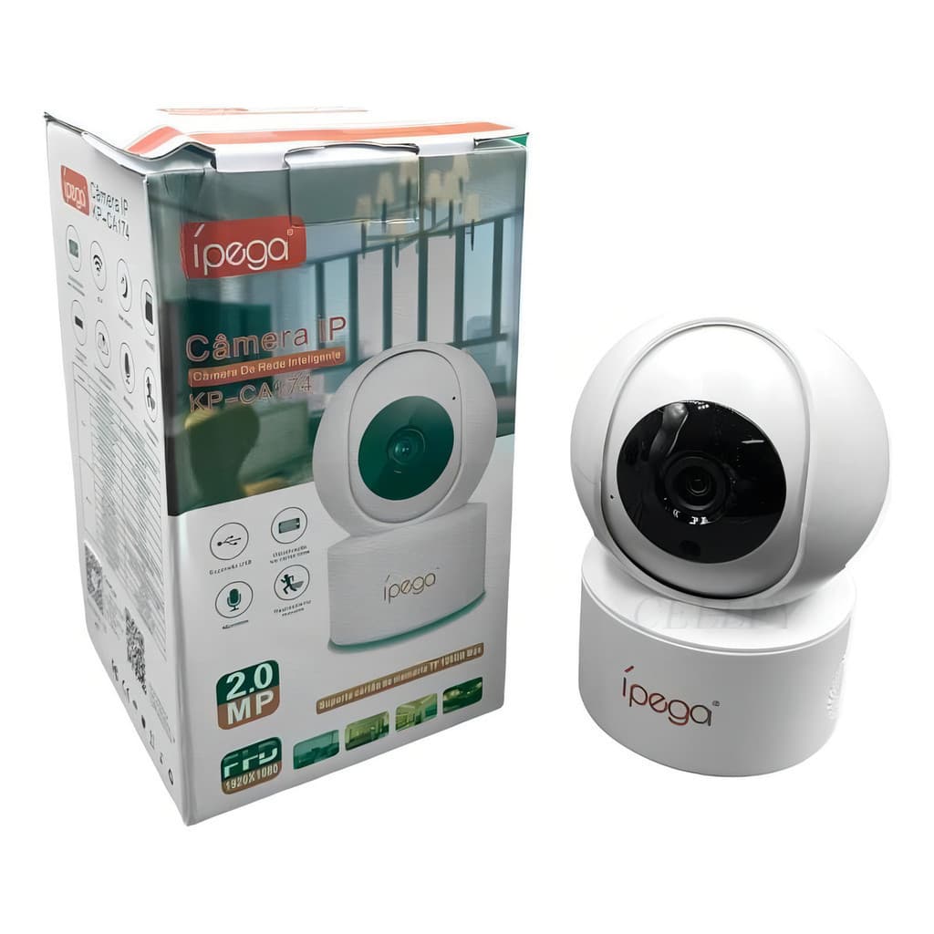 Câmera IP WiFi Inteligente para Segurança e Babá – 1080p FHD – Cor Branca