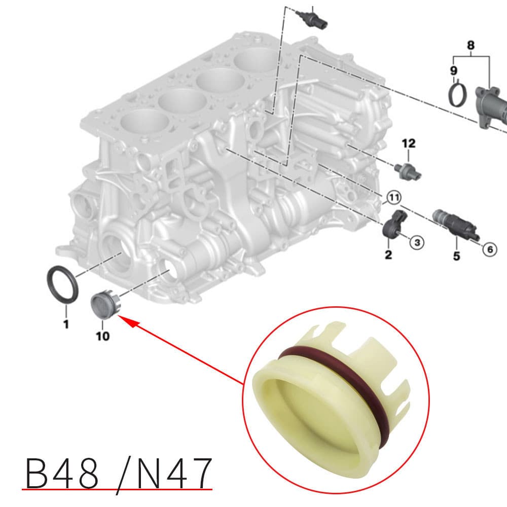 Para BMW B48 B47 N47 Cabeça Do Cilindro Motor Carro Junta Vedação Cam Capa Acessório 1 3 5 7 Série X1 X3 X4 X5 111177979