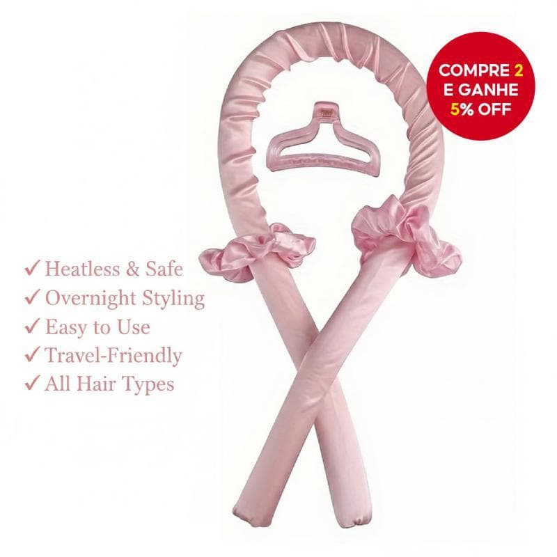 Kit Completo De Ondulação Sem Calor Para Ondas Suaves-1 Rolo De Esponja , 1 Grampo De Cabelo , 2 Elásticos Presente De F
