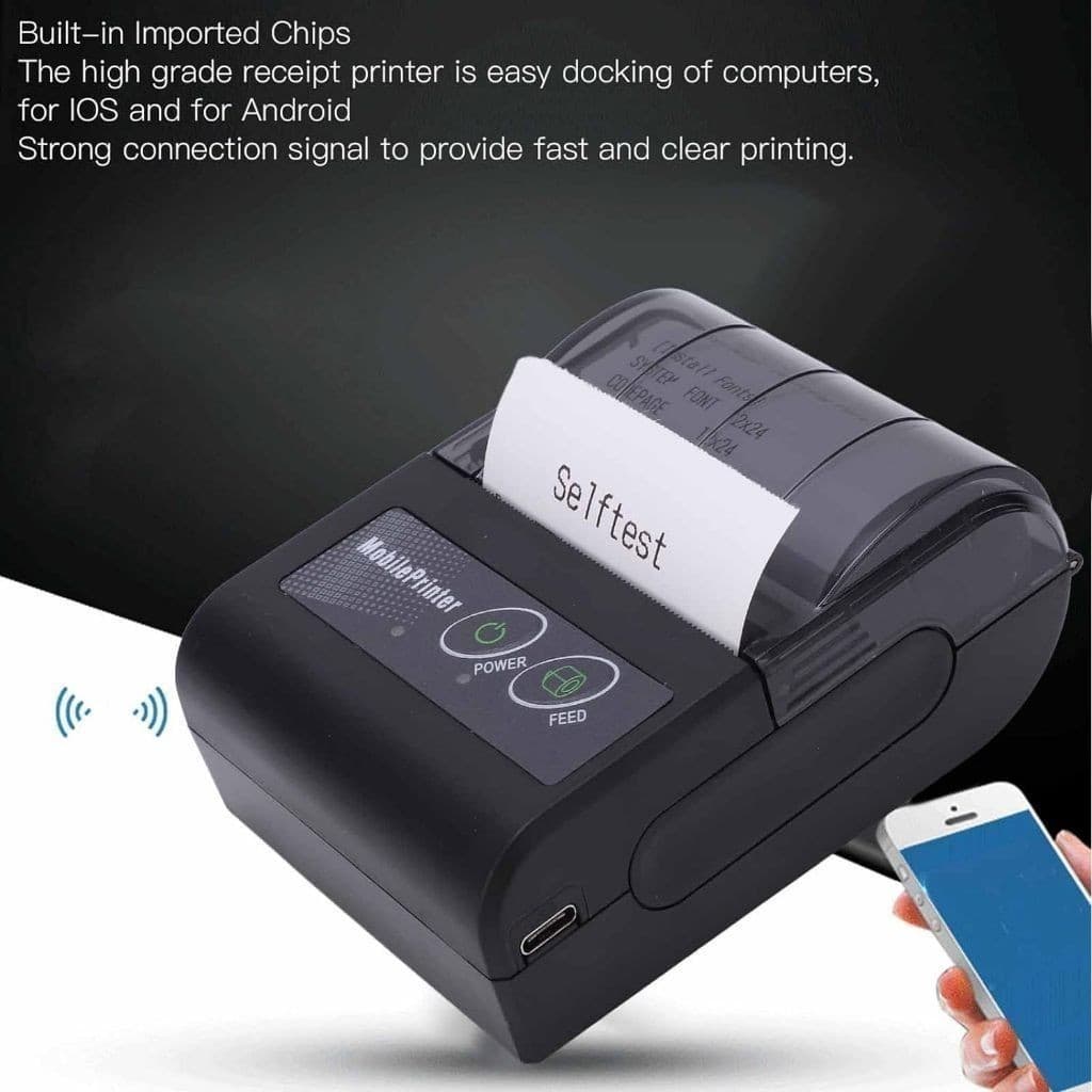 Mini Impressora Via Bluetooth Portátil Térmica 58mm Compatível Com Androide-LD