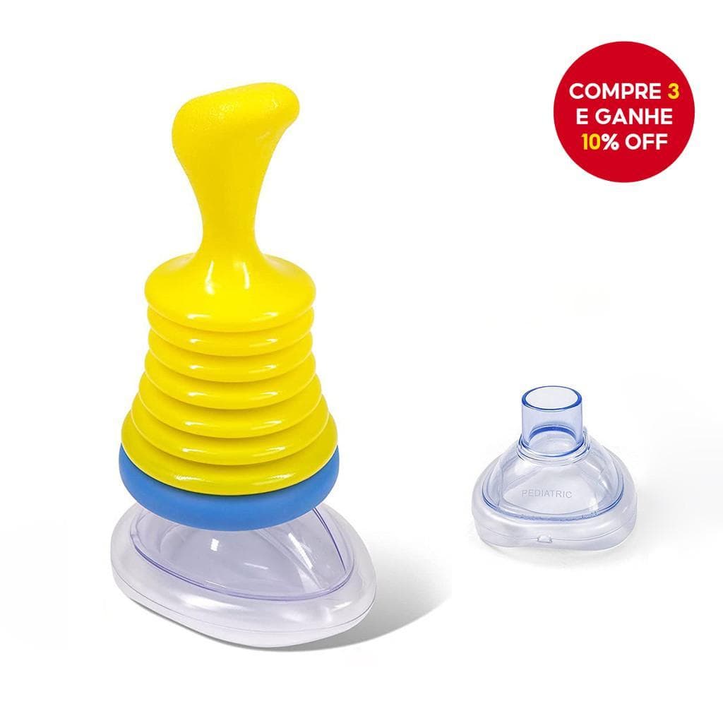  Dispositivo de Resgate para Obstrução em Adultos e Crianças, Máscara de Respiração de Primeiros Socorros, Dispositivo