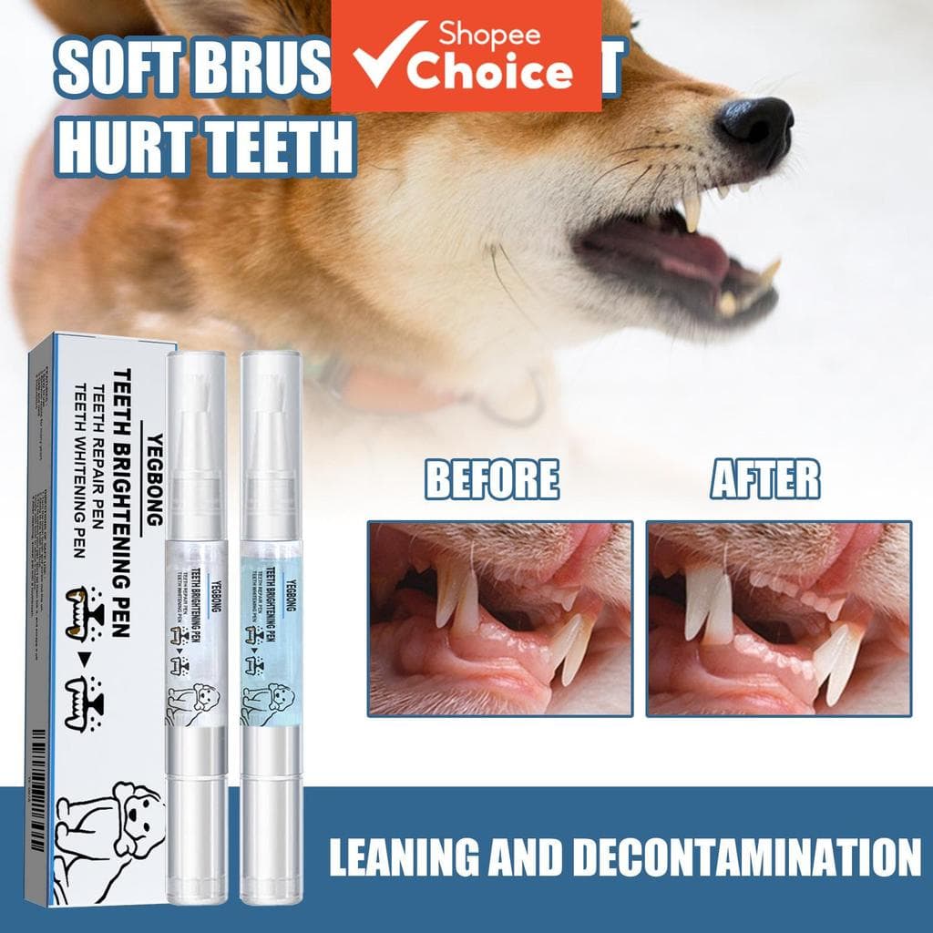  Caneta Clareadora para Dentes de Cães Advanced Pets, Caneta de Limpeza Dentária, Adequada para Todos os Animais de