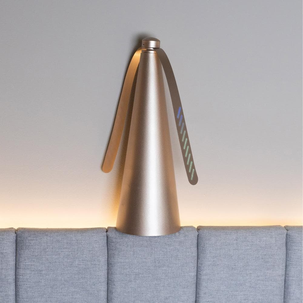 Ventilador Repelente de Mesa 9cm x 9cm x 26cm Rose Metálico