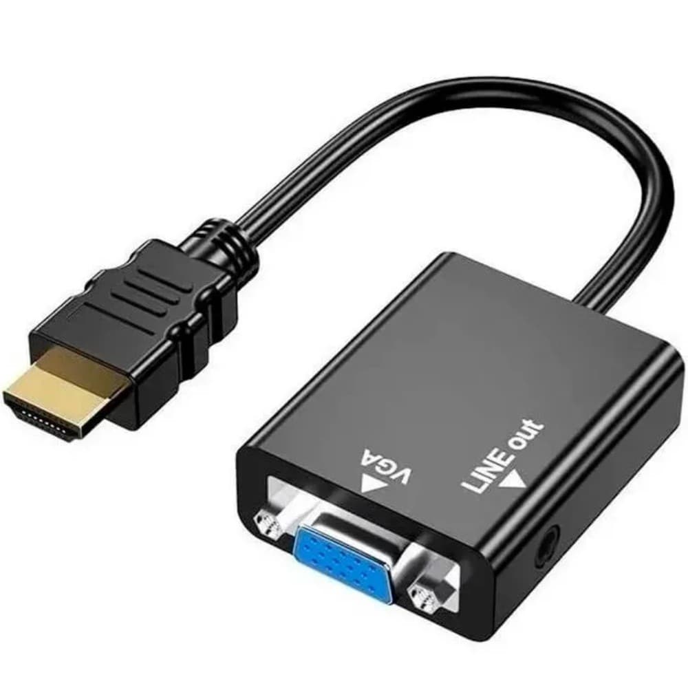 Cabo Conversor HDMI para VGA com Áudio P2 Knup - KP-5032