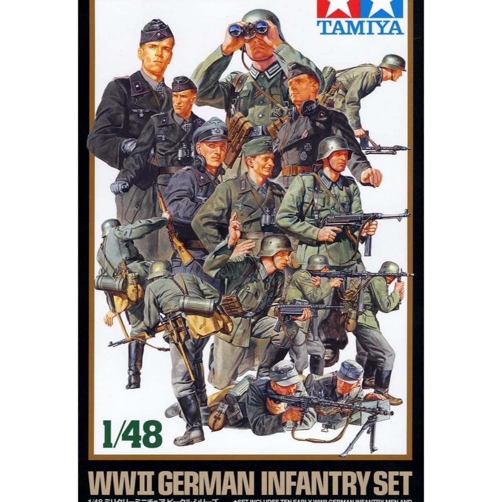 TAMIYA 148 Série Militar em Miniatura No12 Exército Alemão Wehrmacht Infantaria Equipe Modelo de Plástico 32512